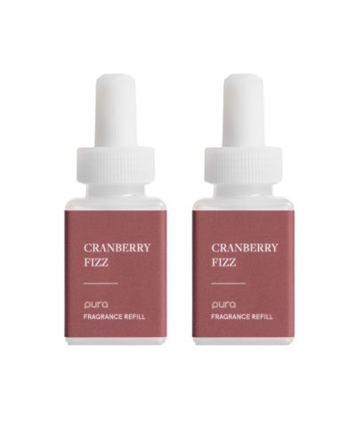 Pura - Cranberry Fizz - Smart Home Air Diffuser Fragrance - Smart Home Scent Refill - Up to 120-Hours of Premium Fragrance per Refill - 2 Pack