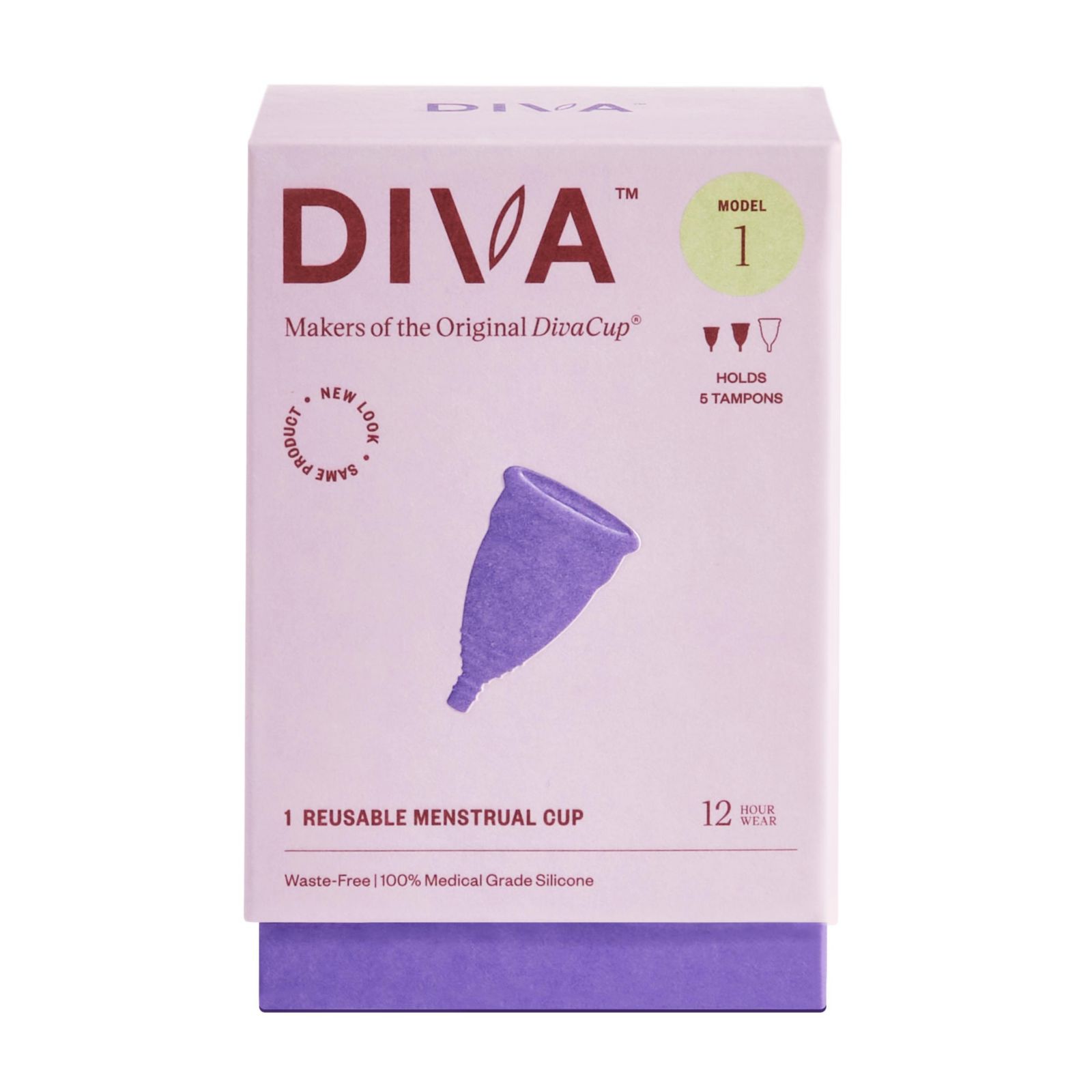 Diva Cup BPA-Free Reusable Menstrual Cup Leak-Free - Up To 12 Hours Of Protection Model 1