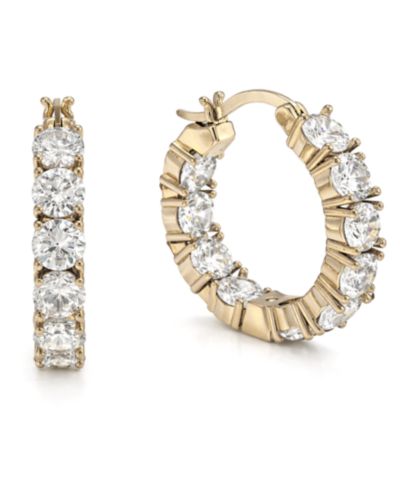 And Now This Cubic Zirconia Inside Outside Hoop Earring