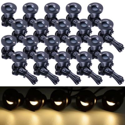 Набор уличных LED светильников Yescom 12V Warm White Deck Stair Light Waterproof 20 Pack