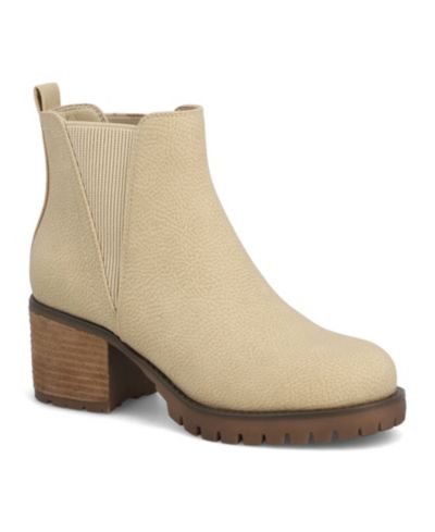 MIA Women's Jody Lug Sole Chelsea Slip-On Booties