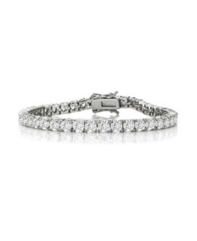 Браслет Rachel Glauber Modern White Gold Plated Radiant 5MM CZ Tennis