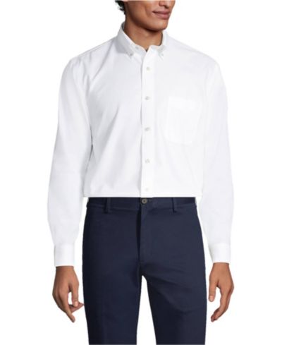 Lands' End Мужская рубашка Oxford из хлопка Supima, классический крой