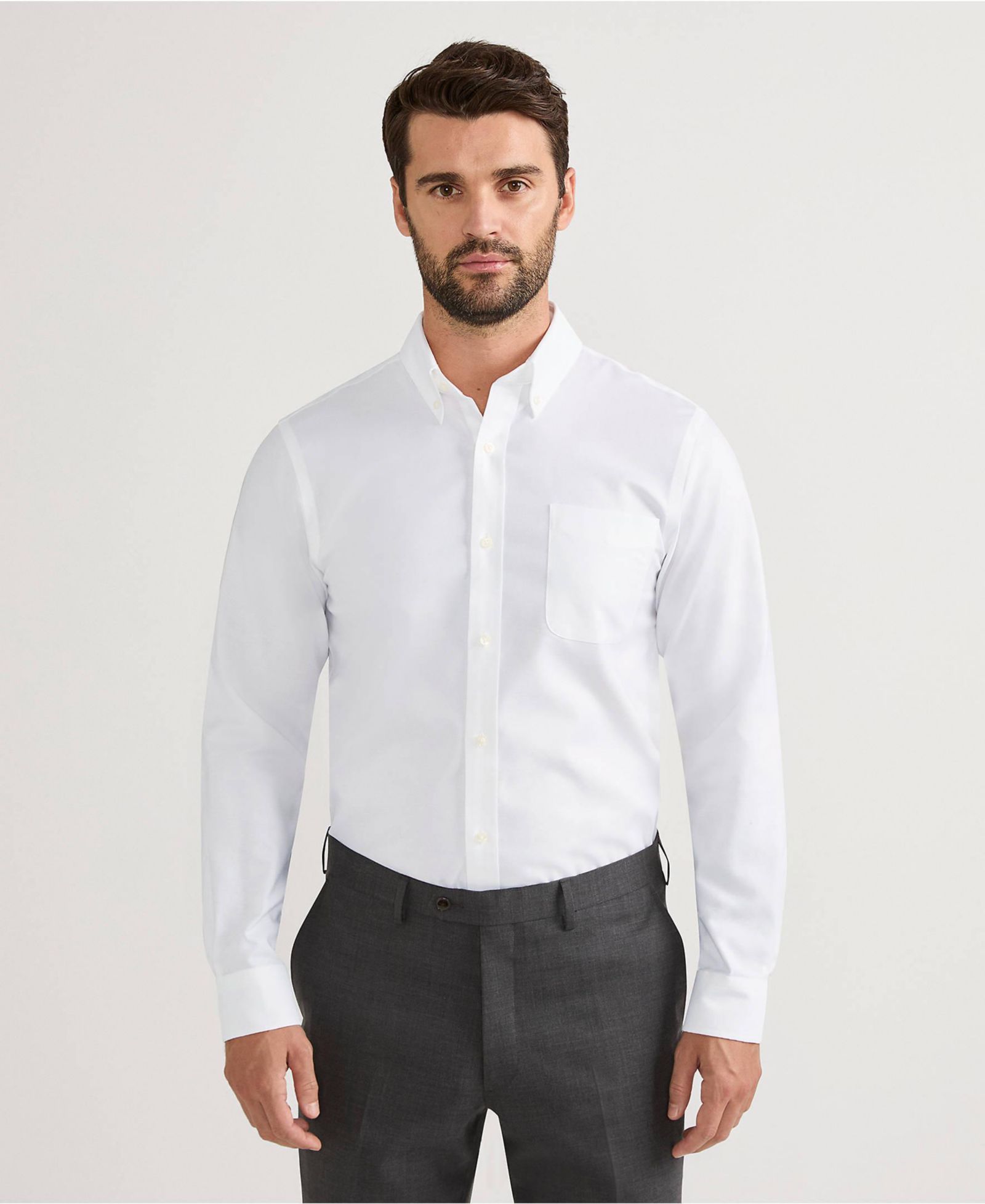 Мужская рубашка Lands' End No Iron Supima Cotton Oxford