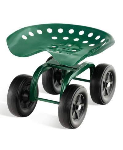 Садовая тележка Costway Rolling Garden Cart Heavy Duty Workseat