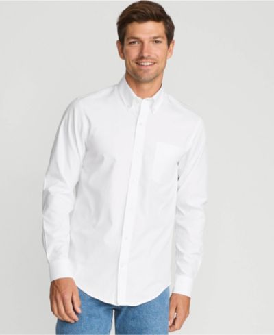 Мужская классическая рубашка Lands' End Tailored Fit Pinpoint Buttondown Collar