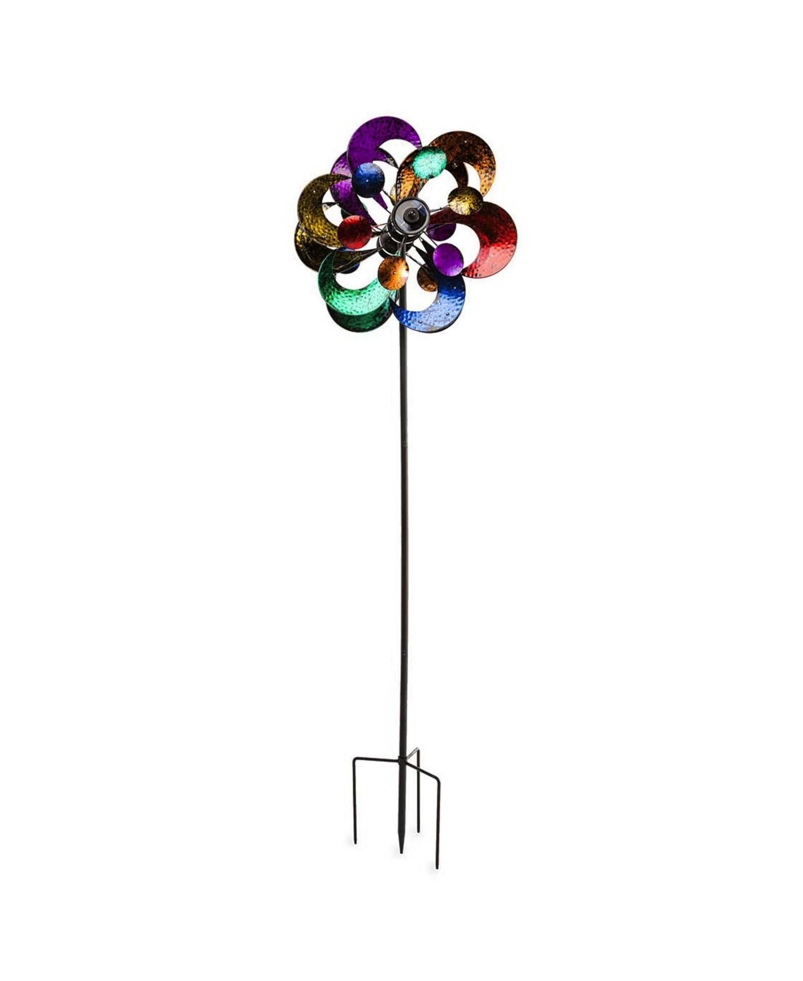 Evergreen 4-Tier Solar Spinner for Outdoor Garden Decor