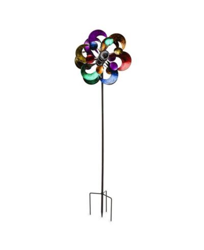 Evergreen 4-Tier Solar Spinner for Outdoor Garden Decor