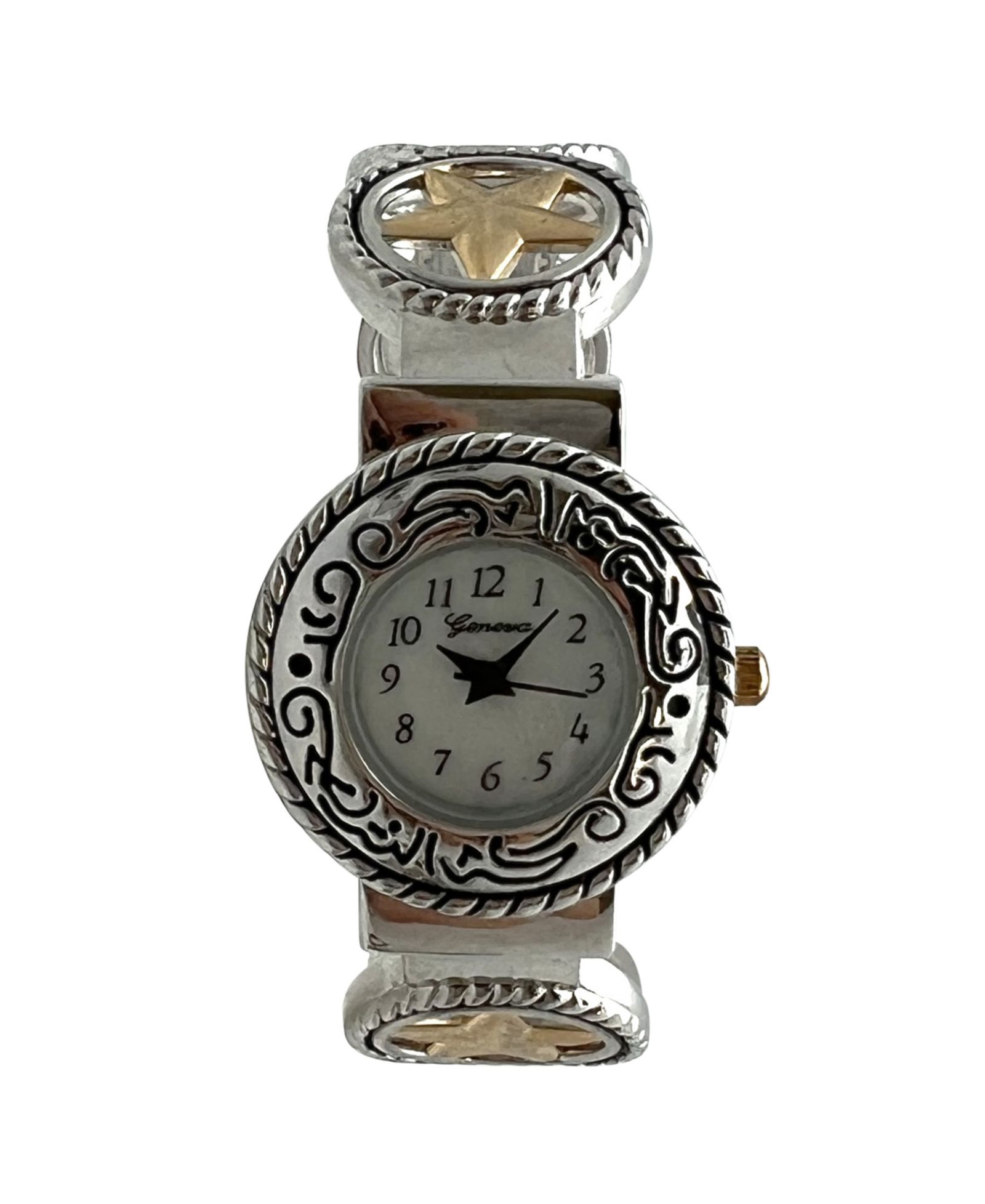 Olivia Pratt Two Tone Circles Shape Bangle Women Watch