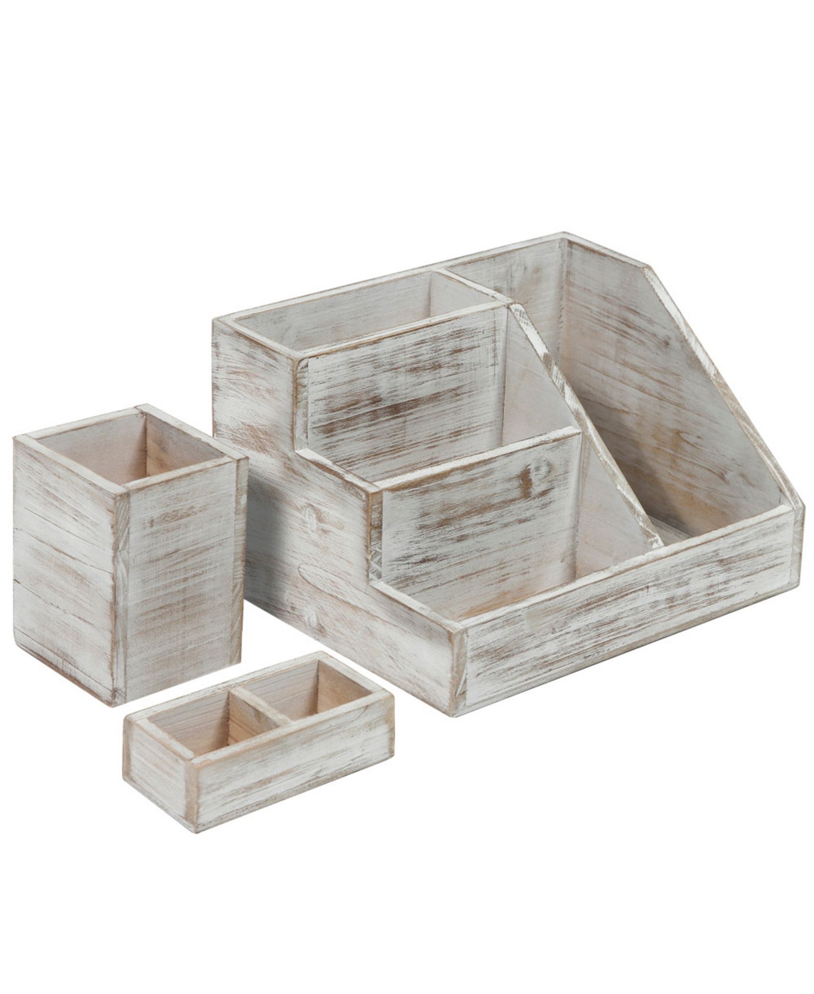 3 Piece Desk Organizer Set- Rustic Mail Organizer For Desktop - Great For Rustic Or Industrial Decor! Makeup Organizer For Vanity