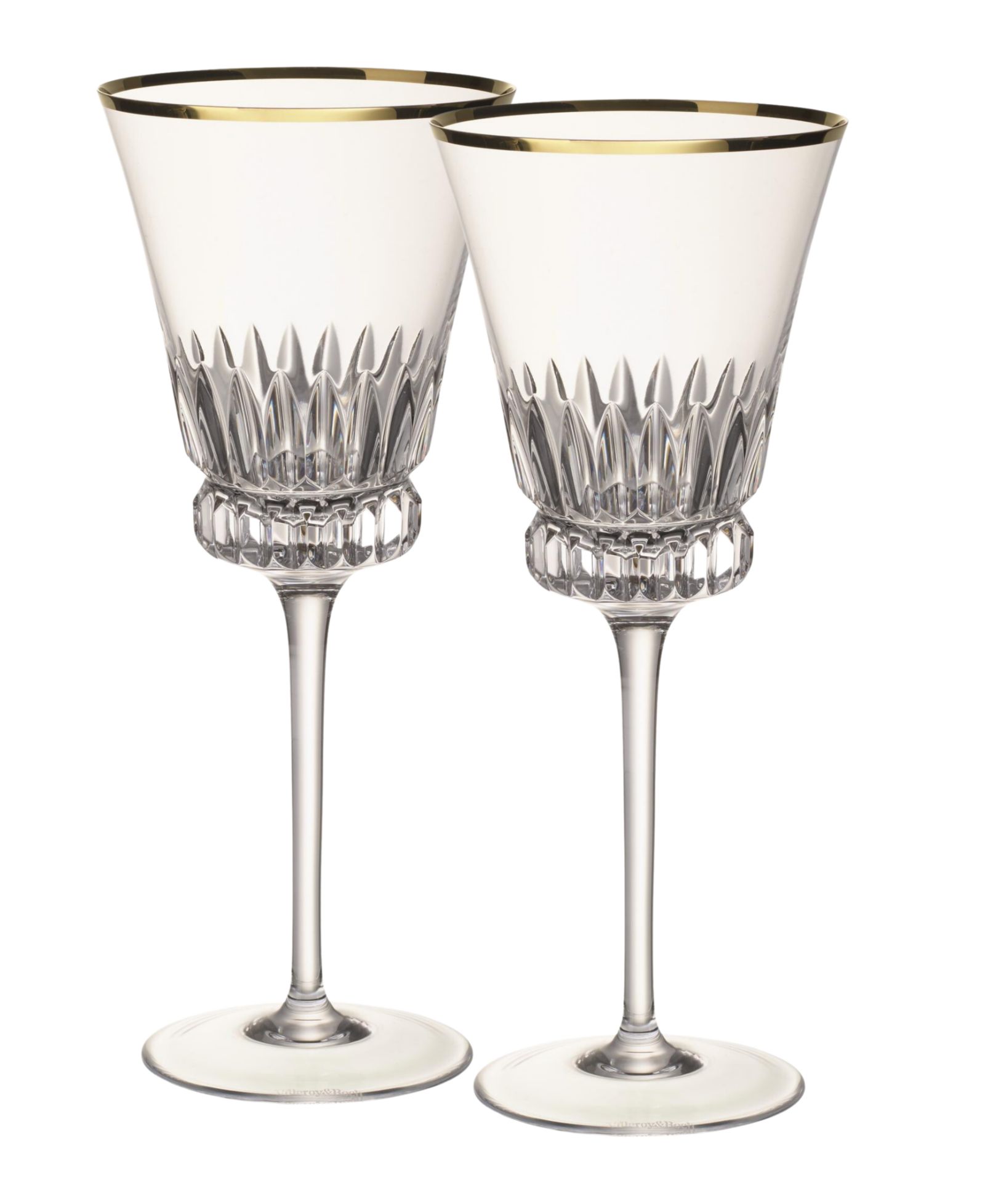 Villeroy & Boch Grand Royal Gold-Tone Red Wine Glasses, Pair of 2