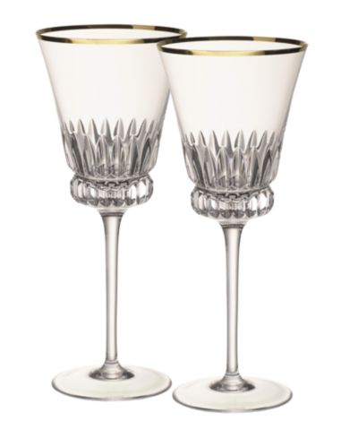 Villeroy & Boch Grand Royal Gold-Tone Red Wine Glasses, Pair of 2