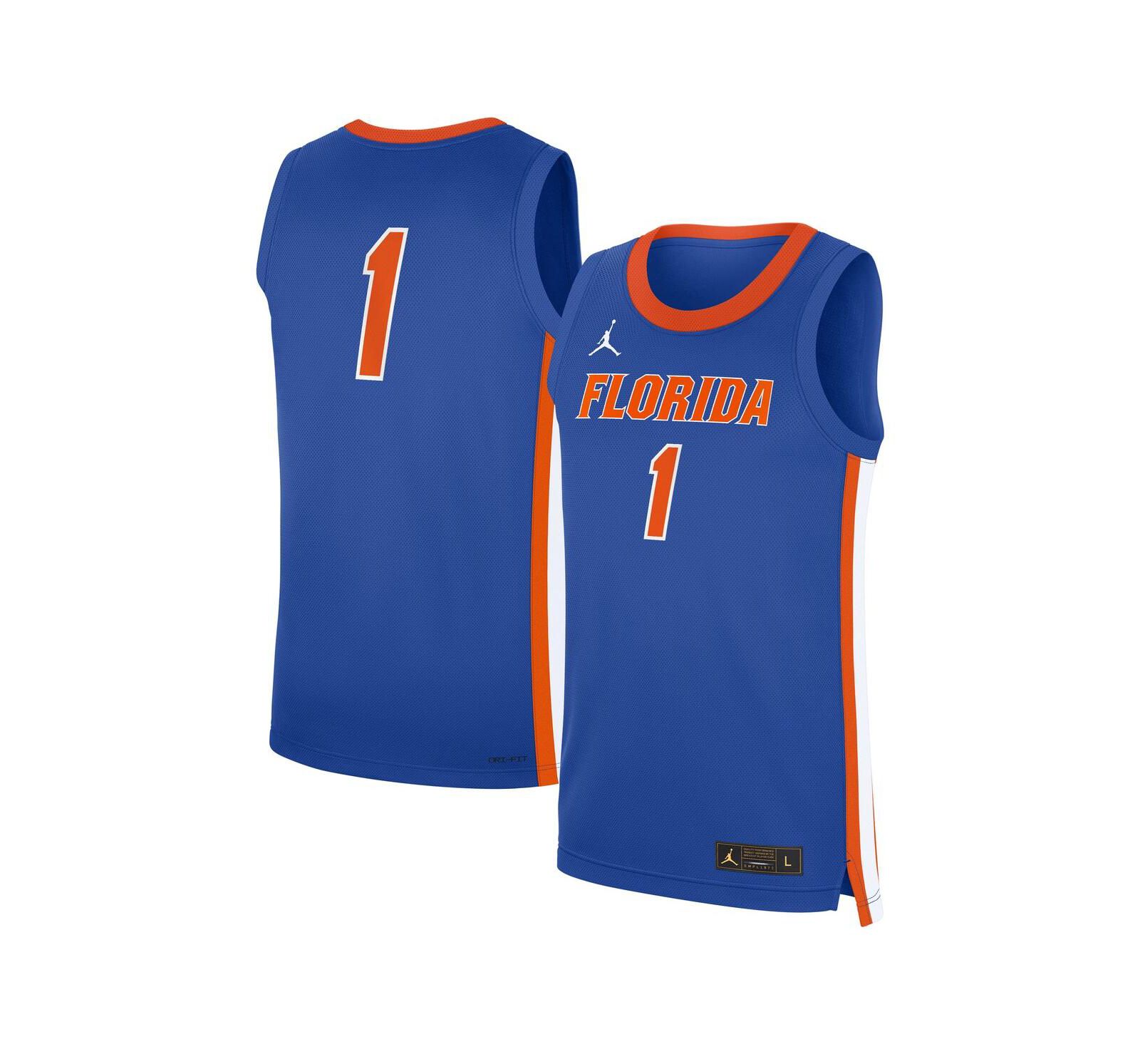 Мужская джерси Jordan Royal Florida Gators Road Replica Basketball