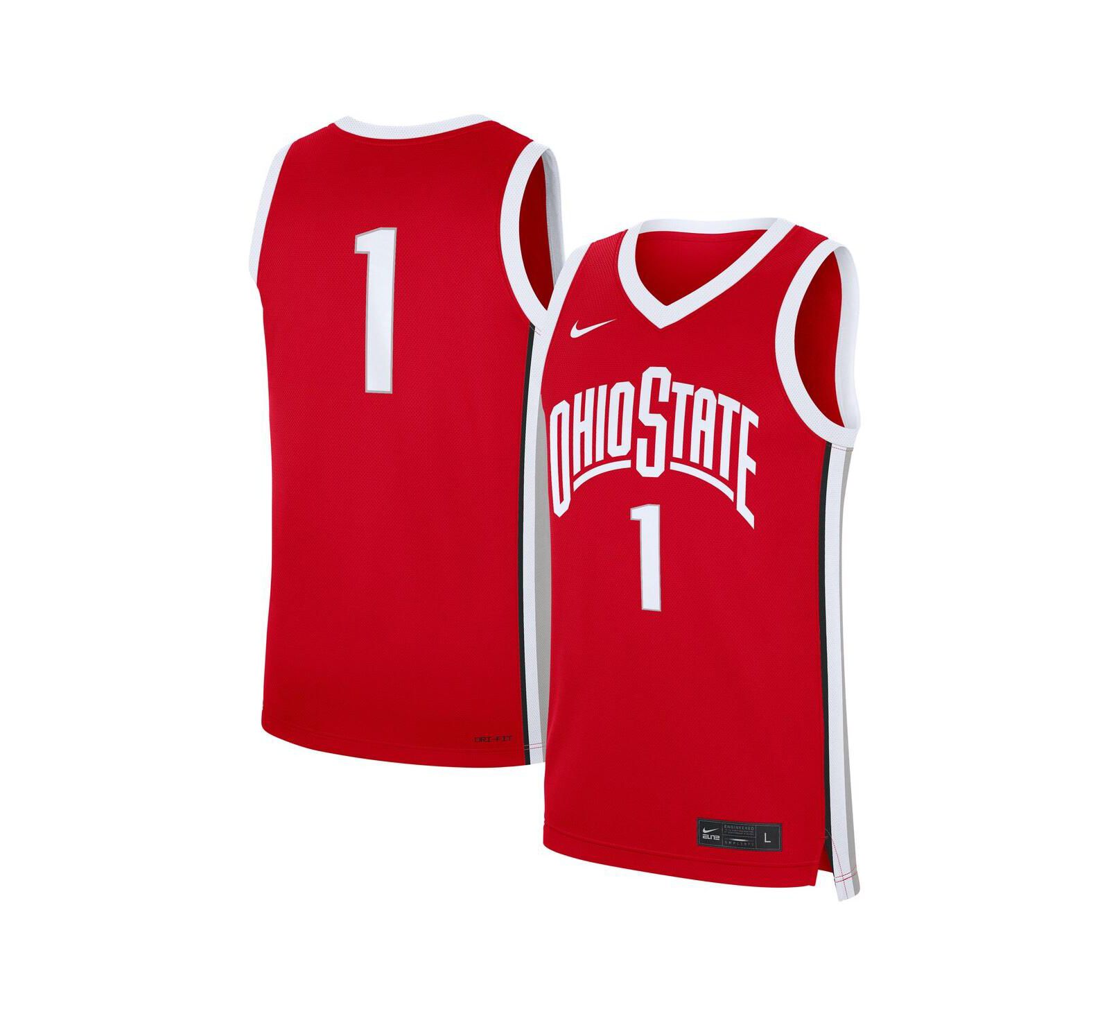 Мужская джерси Nike Scarlet Ohio State Buckeyes Road Replica