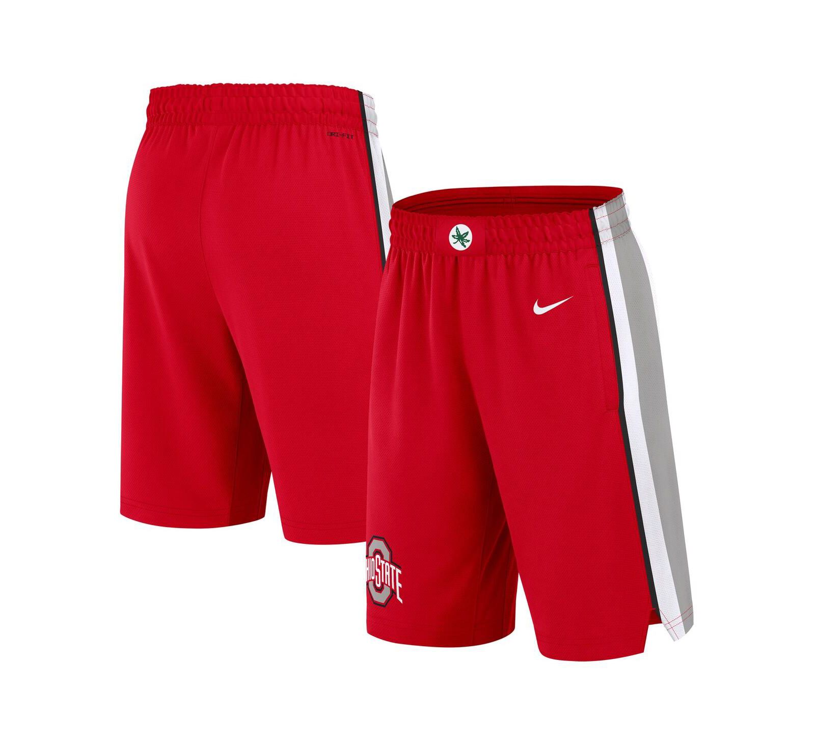 Nike Men's Scarlet Ohio State Buckeyes Road Replica Performance Basketball Shorts