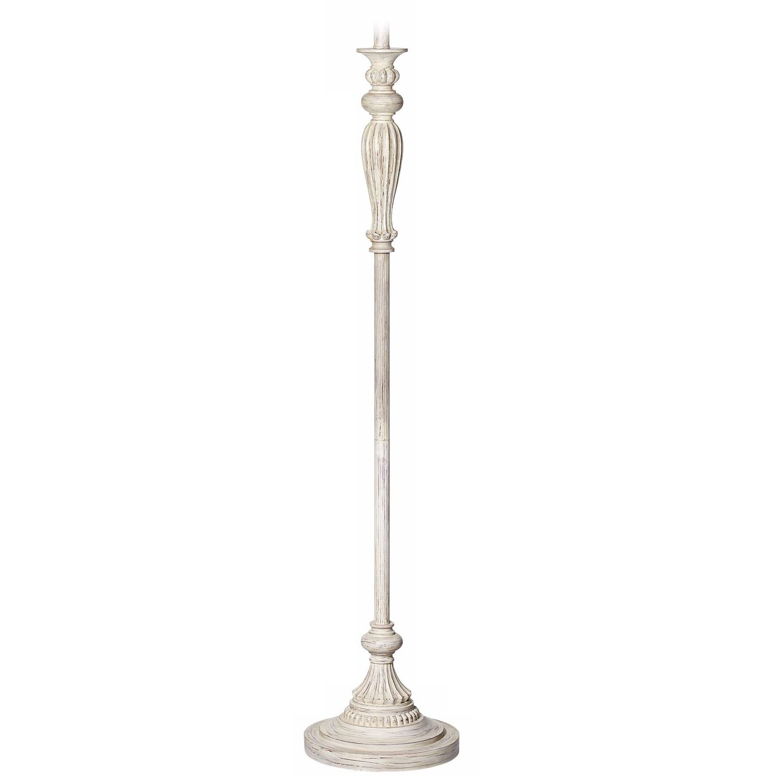 360 Lighting 60-Inch Antique White Shabby Chic Floor Lamp, Vintage Standing Lamp for Living Room, Bedroom, Office, Reading Area