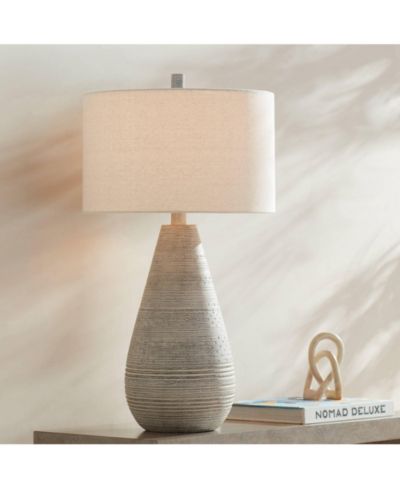 360 Lighting современная настольная лампа Julio, 30" Tall, керамическая, цвет Oatmeal