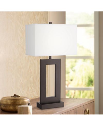 360 Lighting 30 1/2" Tall Marshall Modern Industrial Table Lamp with Bronze Metal Rectangular Shade