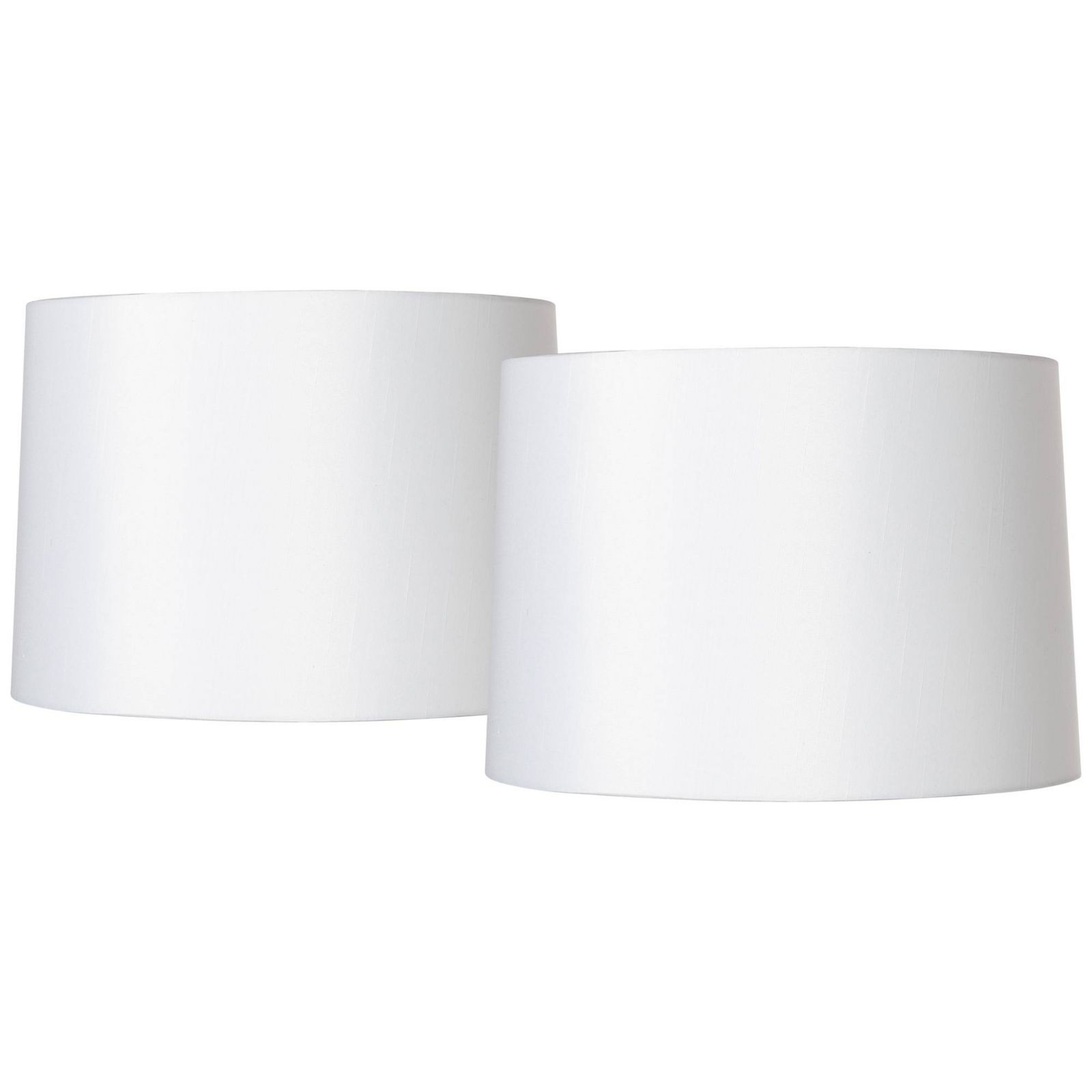 Springcrest Набор из 2 абажуров для ламп Drum White Medium 15" x 16" x 11" с креплениями