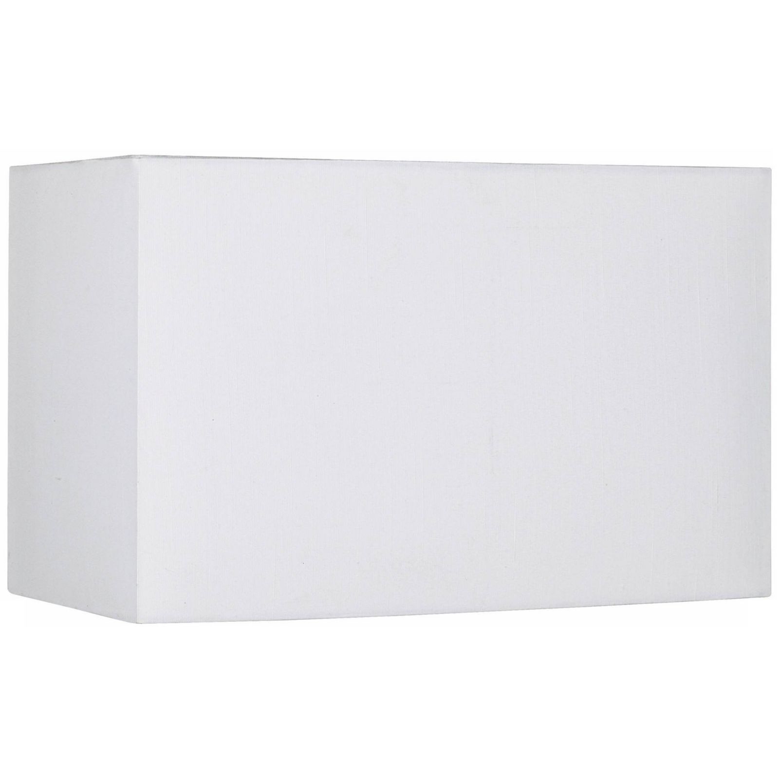 Springcrest White Medium Rectangular Hardback Lamp Shade 16" Wide x 8" Deep x 10" High (Spider) Replacement with Harp and Finial