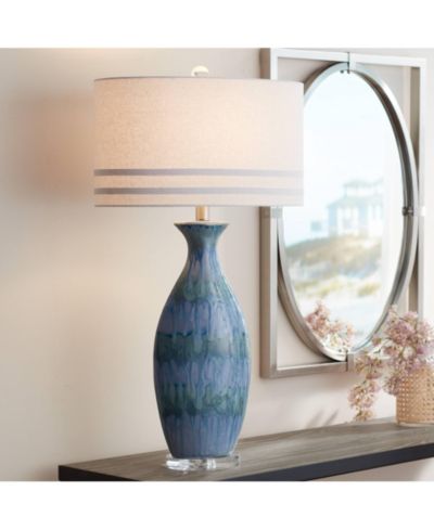 Possini Euro Design Annette Coastal Ceramic Vase Table Lamp