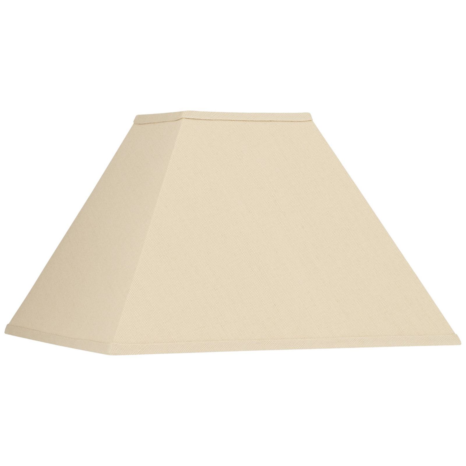 Springcrest Linen Medium Square Lamp Shade 6" Top x 16" Bottom x 12" Slant x 10" High (Spider) Replacement with Harp and Finial