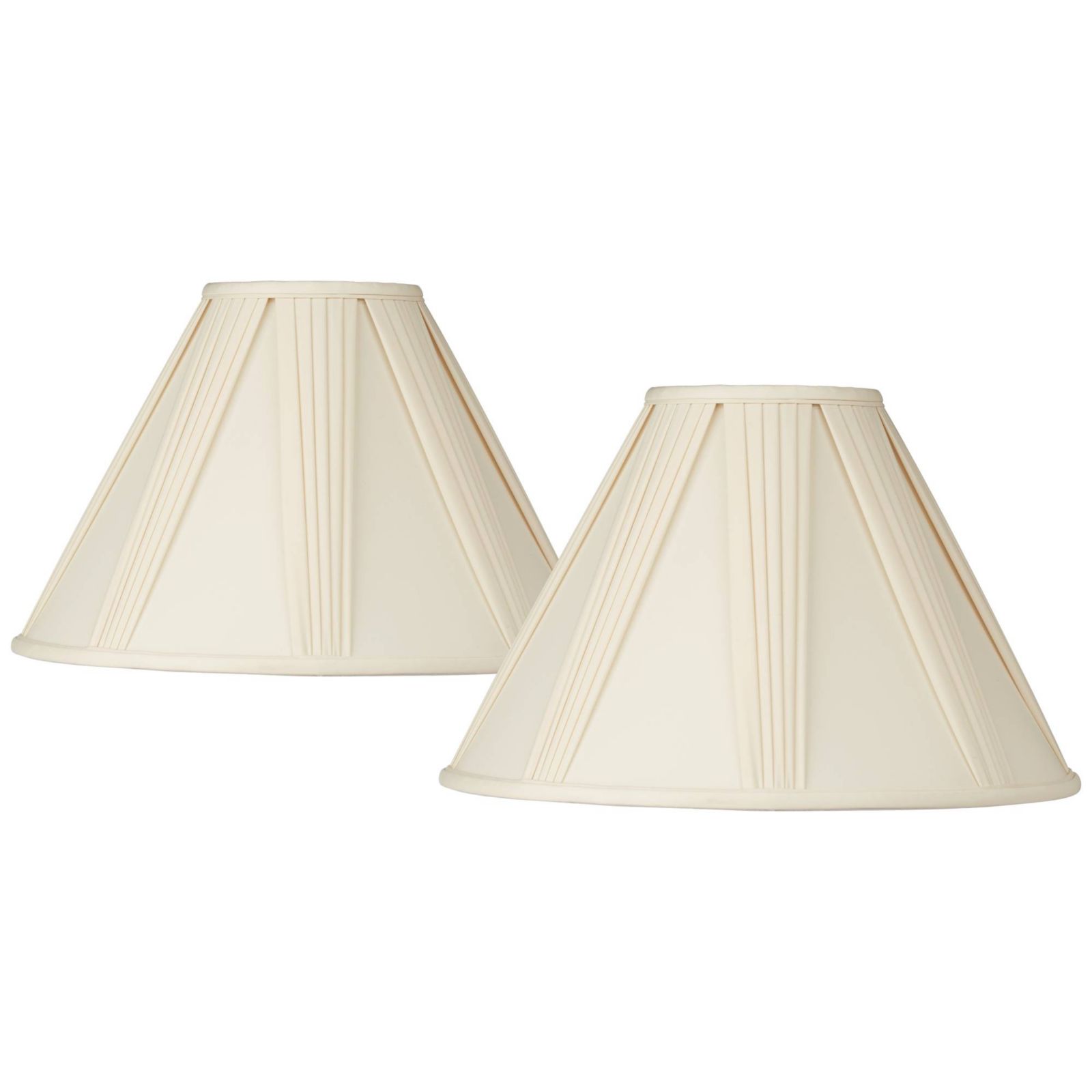 Набор абажуров Springcrest Collection, 2 шт, Ivory French Drape, 6" Top x 17" Bottom x 12" High