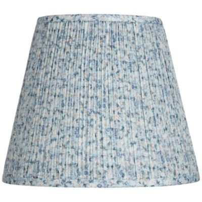 Springcrest Collection Hardback Pleated Empire Lamp Shade Floral Medium 8" Top x 13" Bottom x 11" Slant Spider with Harp and Finial Fitting