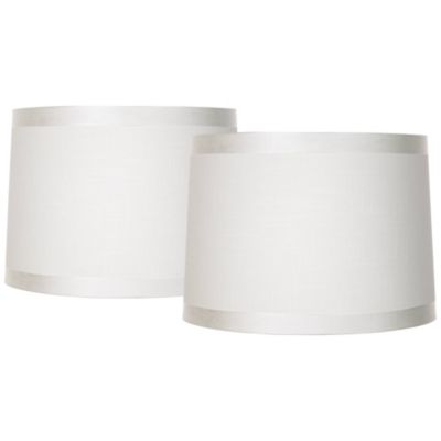 Набор из 2 абажуров Springcrest White Fabric Medium Drum Lamp Shades 13" x 14" x 10" (Spider)
