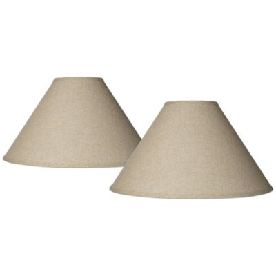Springcrest комплект из 2 абажуров Fine Burlap Beige Large 6" Top x 19" Bottom x 12" High Spider Replacement Harp and Finial Fitting