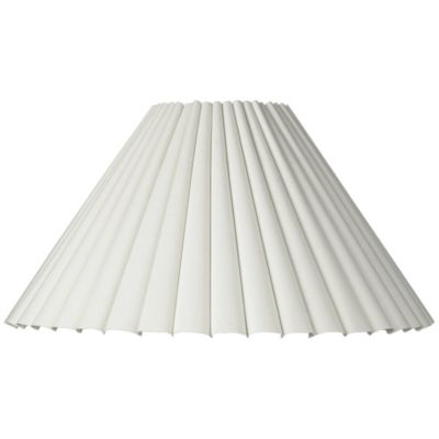 Springcrest Collection 7" Top x 20 1/2" Bottom x 10 3/4" High x 12 1/2" Slant Lamp Shade Replacement Box Pleat Spider Harp Finial