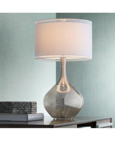 Современная настольная лампа Possini Euro Design Swift Modern Mercury Glass