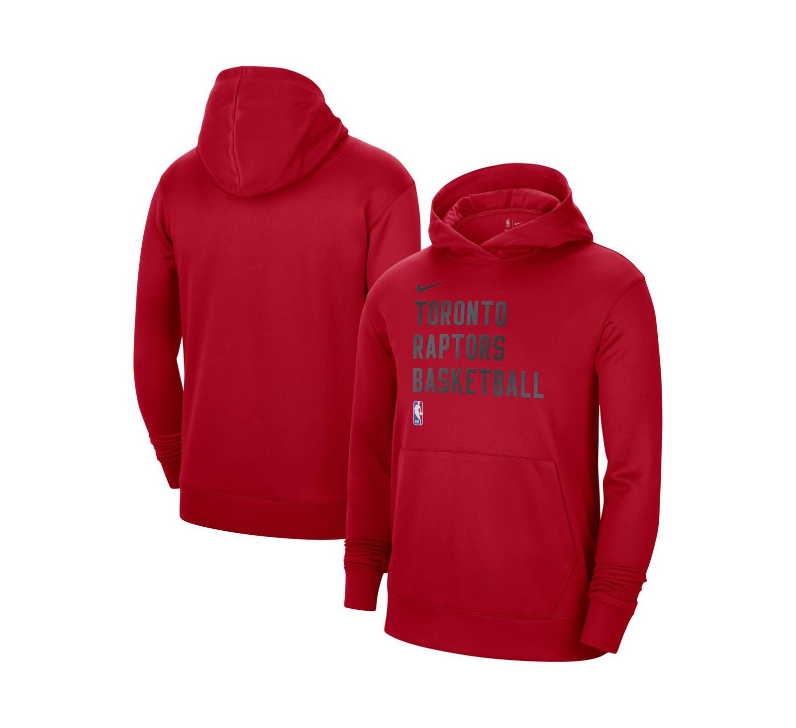 Мужское и женское худи Nike Red Toronto Raptors 2023/24 Performance Spotlight On-Court Practice Pullover