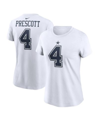 Женская футболка Nike Dak Prescott White Dallas Cowboys Player Name and Number