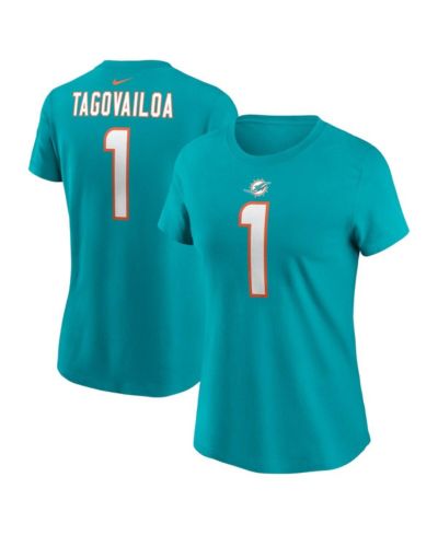 Женская футболка Nike Tua Tagovailoa Aqua Miami Dolphins Player Name and Number