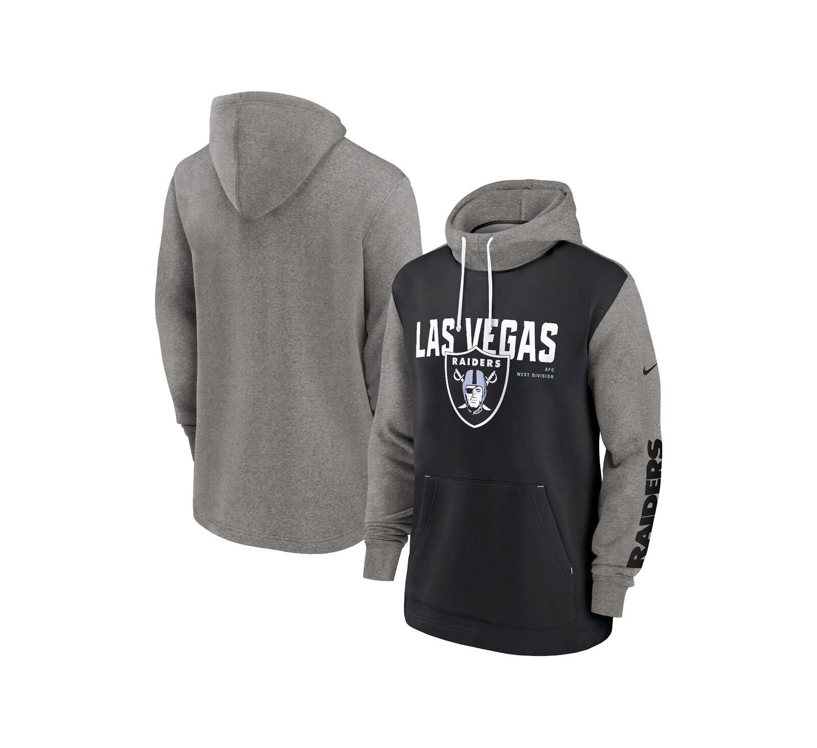 Men's Nike Black Las Vegas Raiders Fashion Color Block Pullover Hoodie