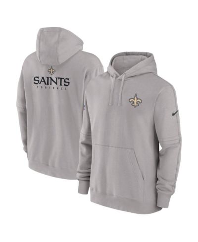 Мужское худи Nike Gray New Orleans Saints Sideline Club Fleece Pullover