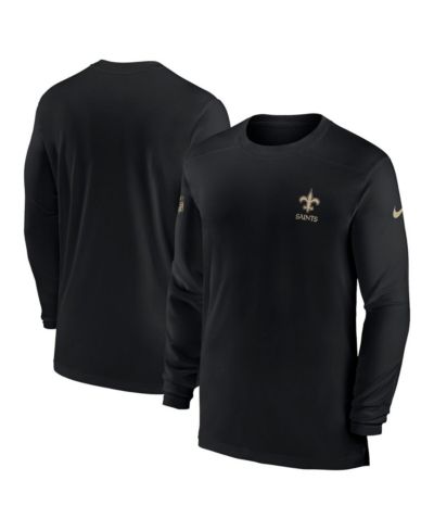 Мужская футболка Nike Black New Orleans Saints Sideline Coach Performance Long Sleeve