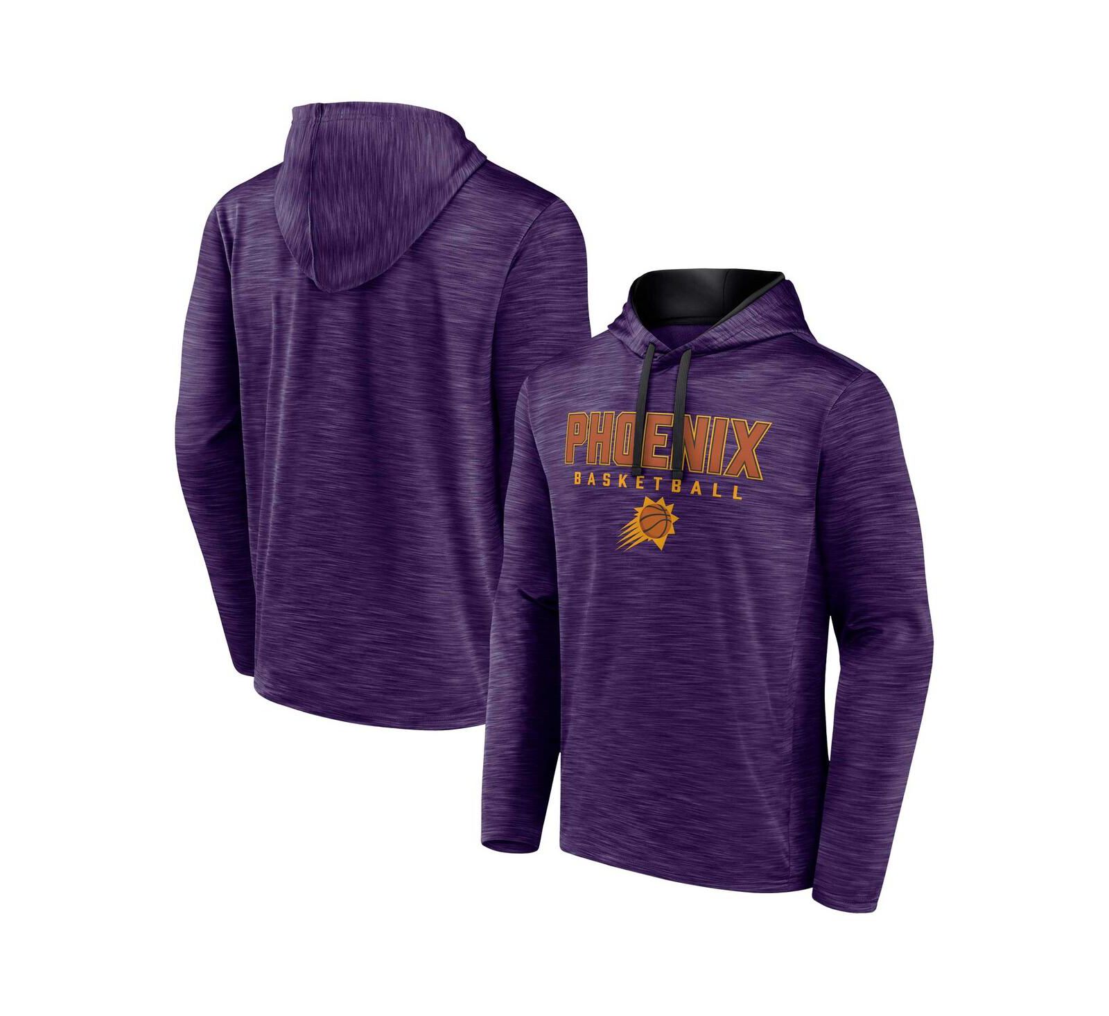 Мужское худи Fanatics Heather Purple Phoenix Suns Fast Break Pullover