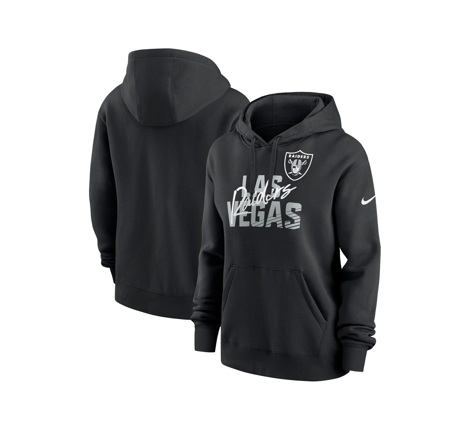 Худи Nike Women's Black Las Vegas Raiders Wordmark Club Fleece Pullover Hoodie