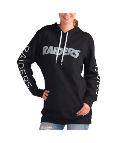 Женское худи G-III 4Her by Carl Banks Black Las Vegas Raiders Extra Inning Pullover Hoodie