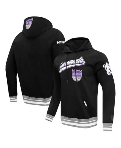 Мужское худи Pro Standard черное с принтом Sacramento Kings Script Tail Pullover