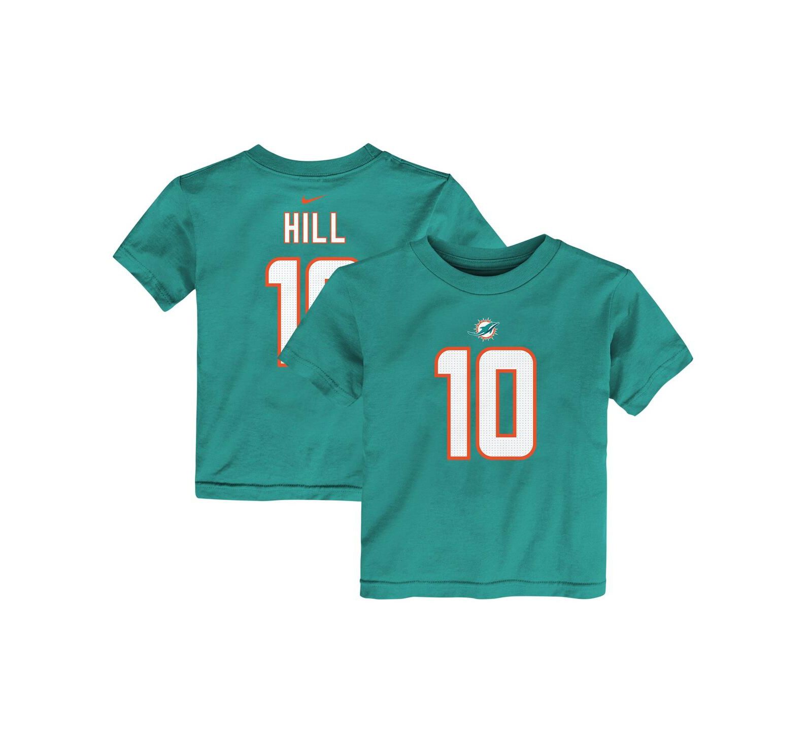 Nike футболка Tyreek Hill Aqua Miami Dolphins для малышей (мальчики и девочки)