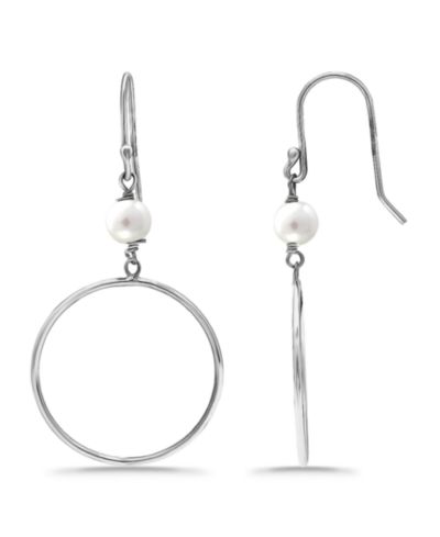 Macy's White Cultured Pearl Drop Earring