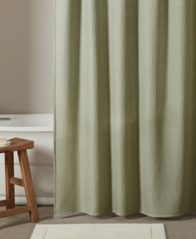 Calvin Klein Waffle Solid Textured Shower Curtain, 70" x 72"