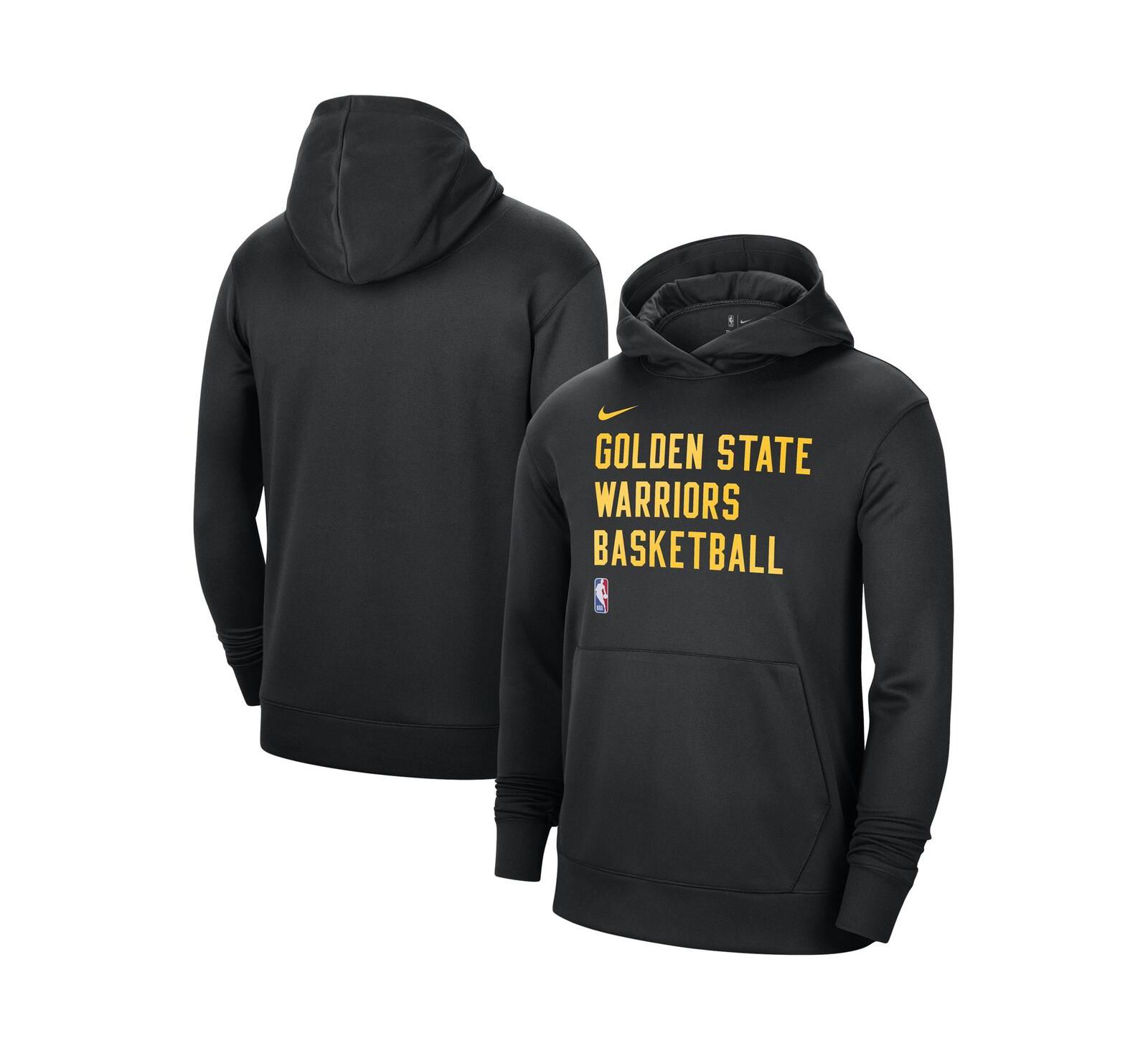 Мужской и женский худи Nike Black Golden State Warriors 2023/24 Performance Spotlight On-Court Practice Pullover