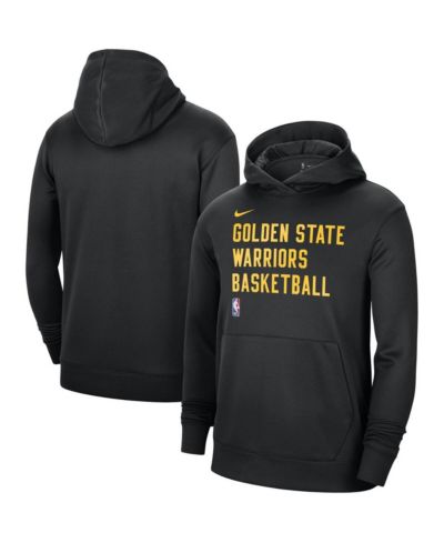 Мужской и женский худи Nike Black Golden State Warriors 2023/24 Performance Spotlight On-Court Practice Pullover