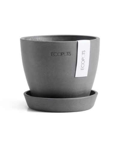 Кашпо Ecopots Antwerp Indoor and Outdoor с блюдцем, 4.5in