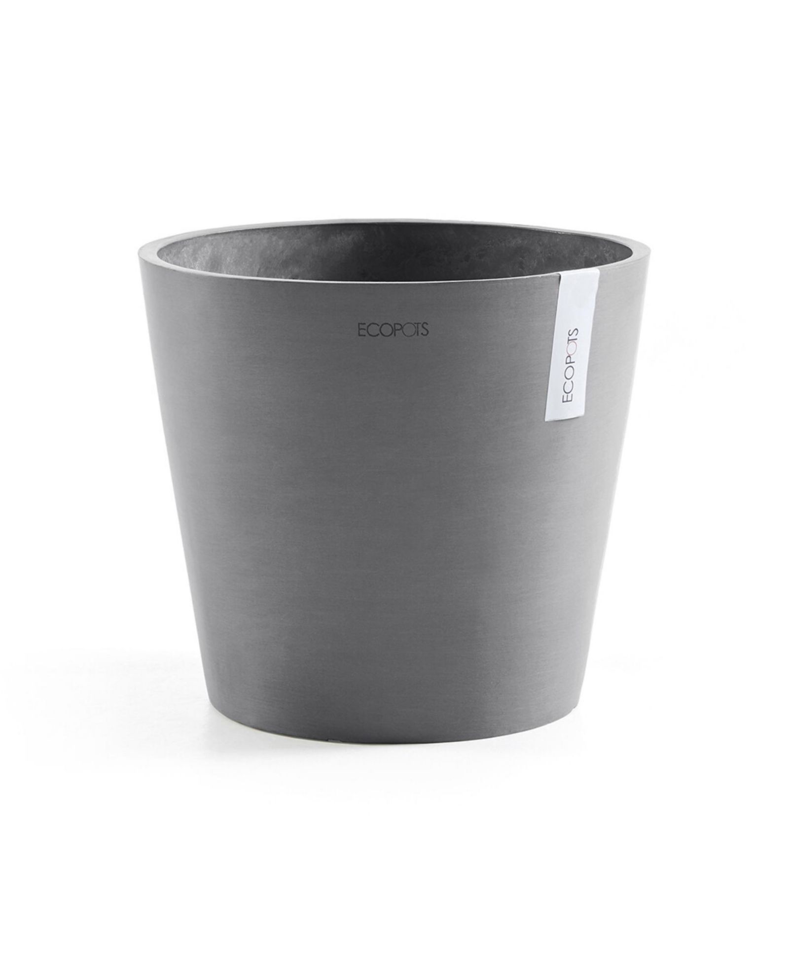 Ecopots Amsterdam Современный круглый кашпо для дома и сада, 10in