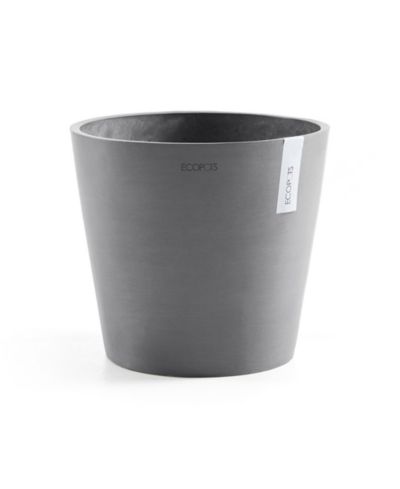 Ecopots Amsterdam Современный круглый кашпо для дома и сада, 10in